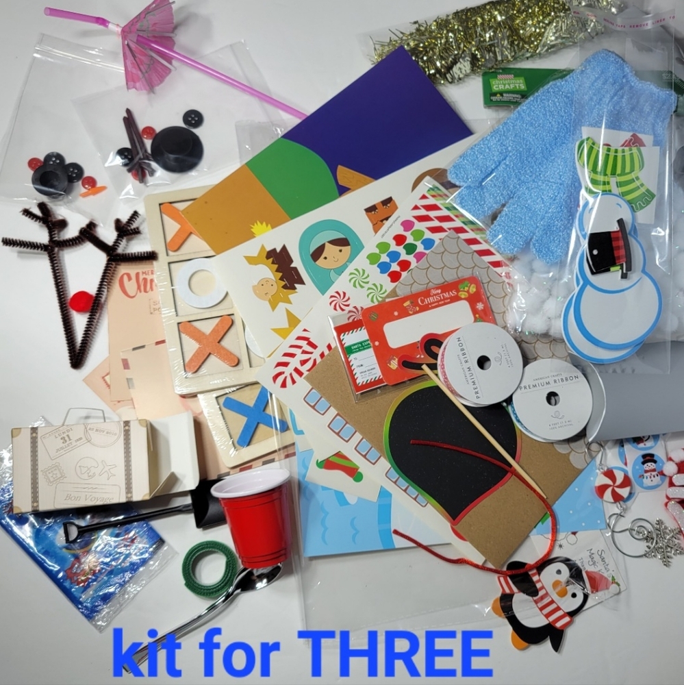 Christmas Elf Activity Kit Assistant Elf Kit Goodies for 3, all NEW